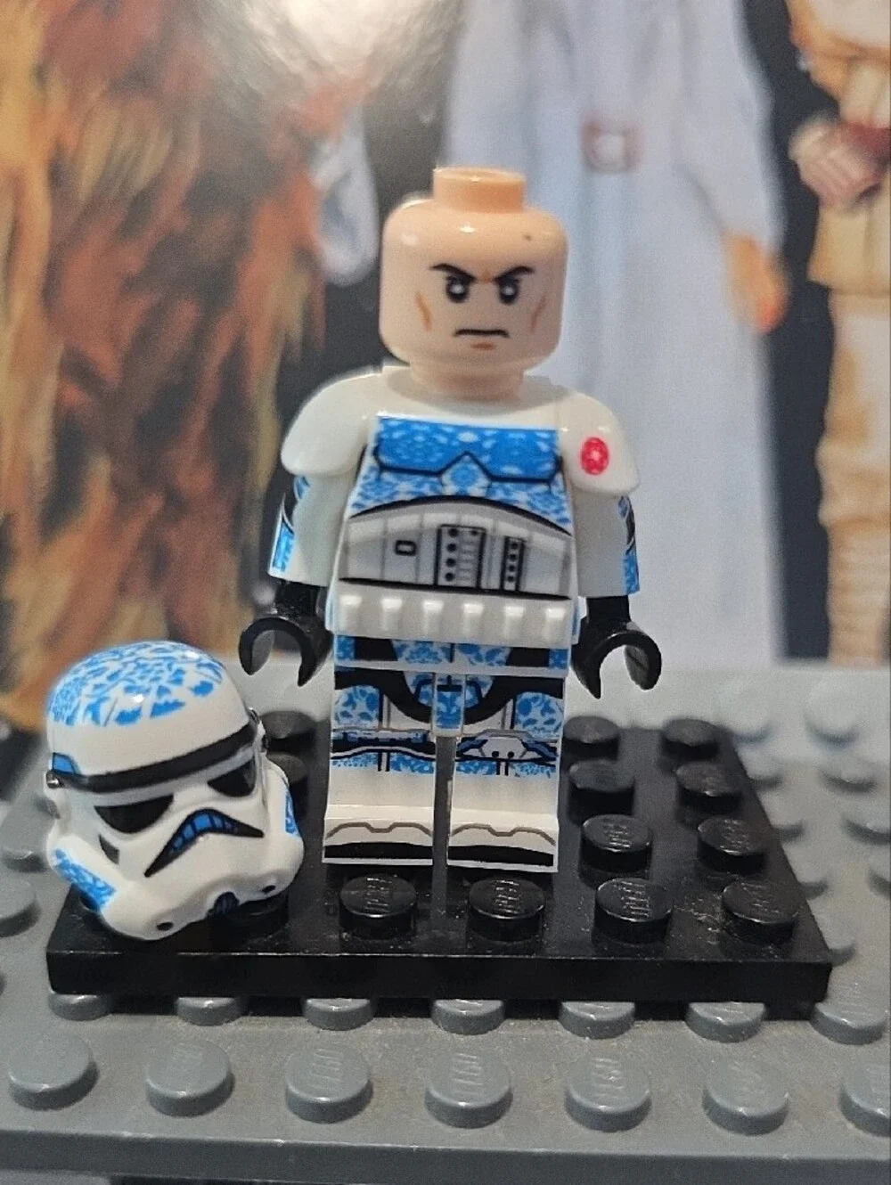 CUSTOM Star Wars Porcelain Pattern Gzhel Blue & White Stormtrooper Minifigure - Picture 4 of 5